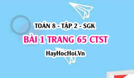 Bài 1 trang 65 Toán 8 Tập 2 Chân trời sáng tạo